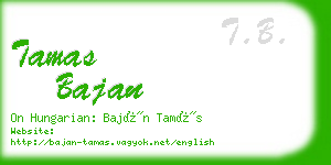 tamas bajan business card